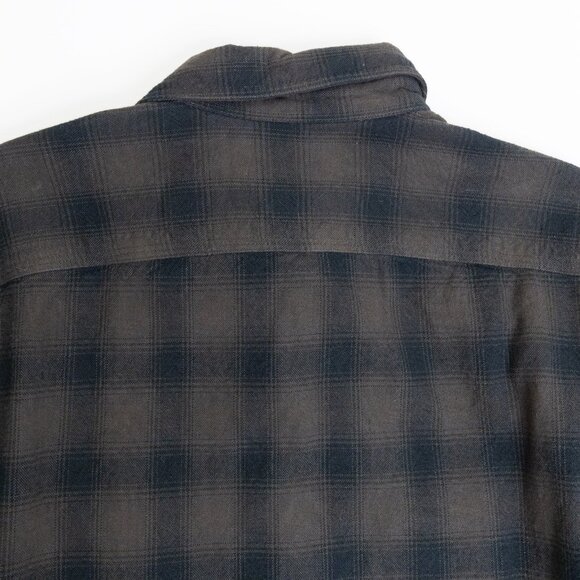 RRL Ralph Lauren Shirt Plaid Black Grey Plaid Western Workwear Button Up Small - Picture 10 of 14